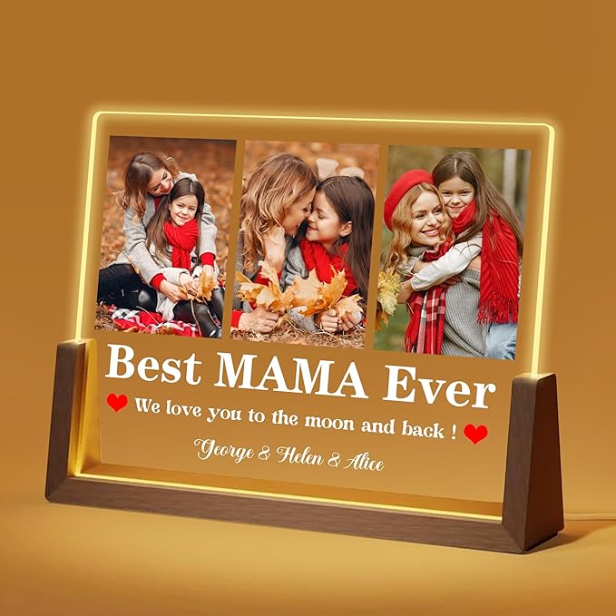 Mothers Day Birthday Gifts for Mom from Daughter Son, Customized Acrylic Plaque by Lcyawer