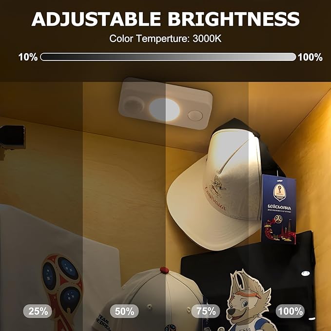 LED Motion Sensor Puck Lights, Rechargeable Cabinet Lights, Stick on Wireless - Image 5