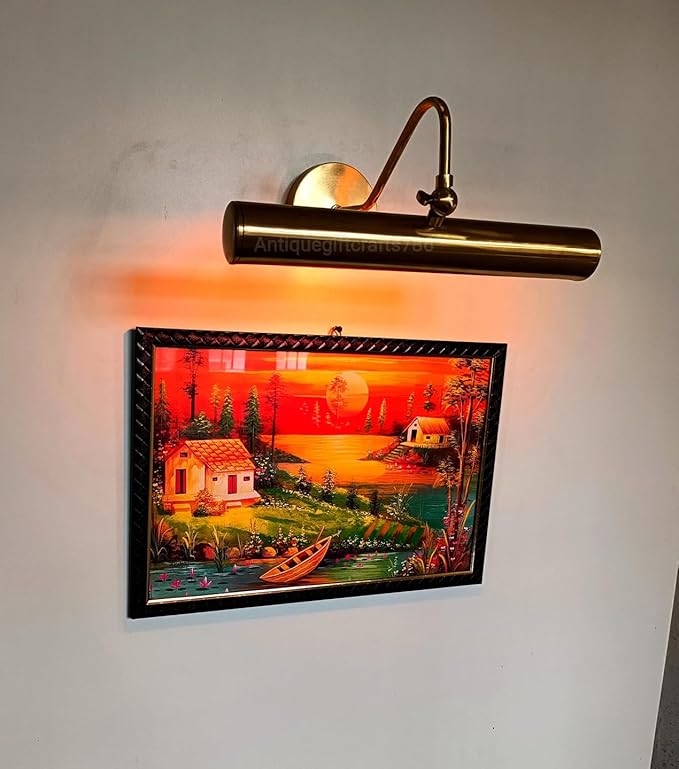 Antique Brass Picture Light Hardwired Wall Mount Display Light - Image 6
