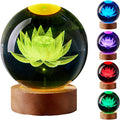 Large Lotus Crystal Ball Night Light by Unknown