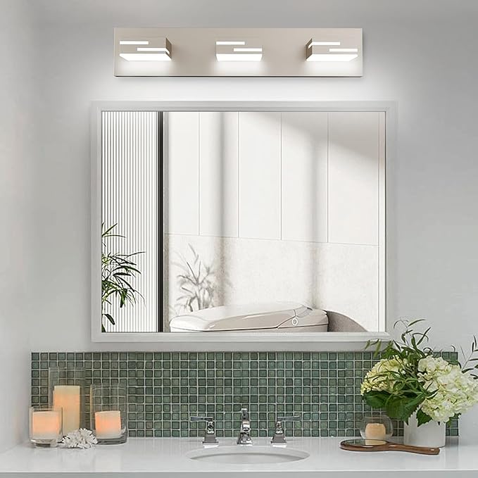 LED Modern Bathroom Vanity Light Fixtures, 3-Light 22-inch Dimmable Brushed - Image 7