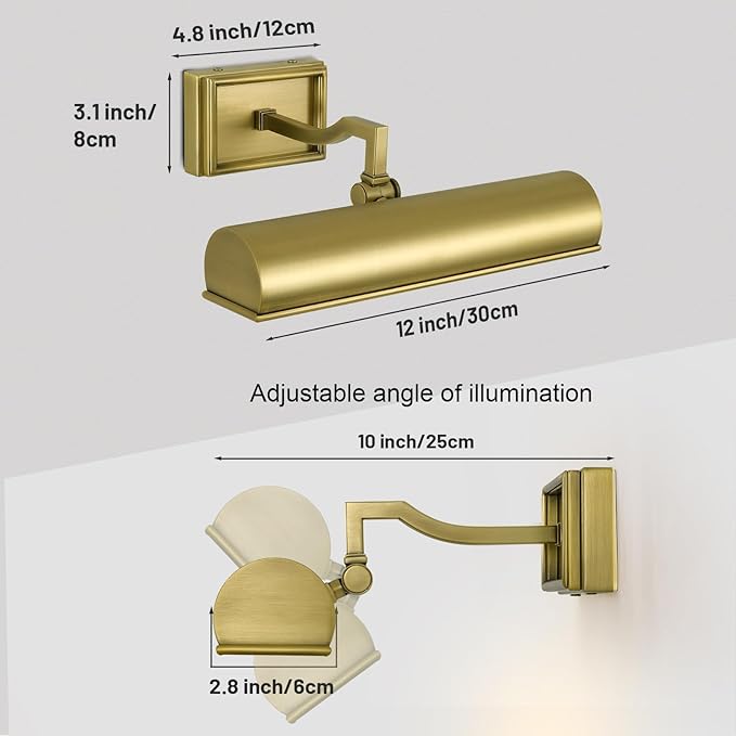 Picture Light 12" Brass Picture Lights - Image 5