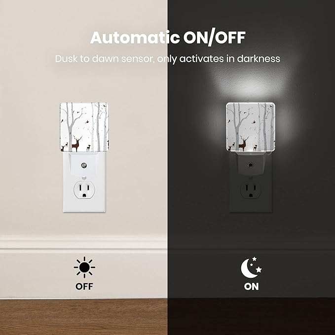 Night Light Plug-in Dusk to Dawn Smart Sensor White Led Nightlight - Image 5
