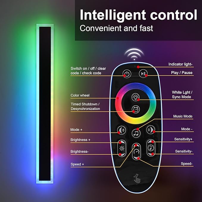 Modern RGB Long Outdoor Wall Lights - Image 8