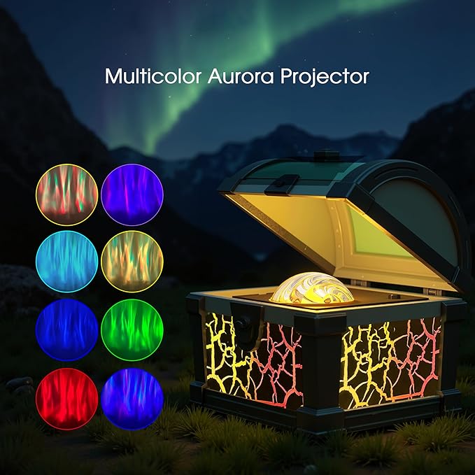 L LOHAS LED Galaxy Projector Night Light, Galaxy & Northern Lights Effect - Image 6
