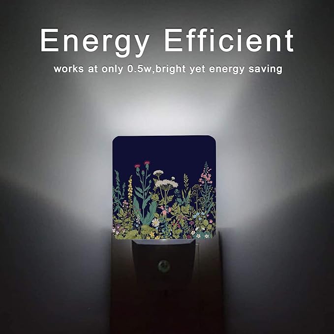 Herbs and Wild Flowers Night Light, Night Lights Plug into Wall 0.5W Sleep - Image 6