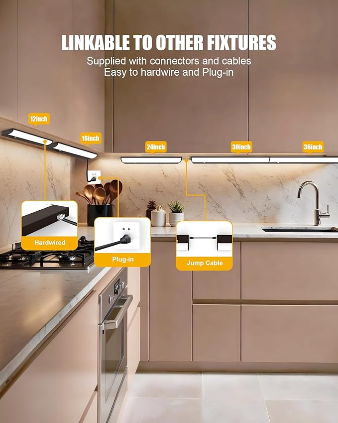 Hardwired Under Cabinet Lighting, 24 inch 3CCT - Image 4