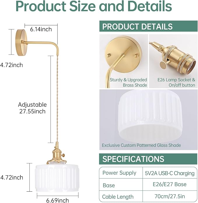 Battery Operated Wall Sconce - Image 3