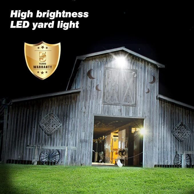 Juyace 18000lm LED Barn Light Dusk to Dawn Outdoor Lighting 120W 5000K Daylight - Image 7