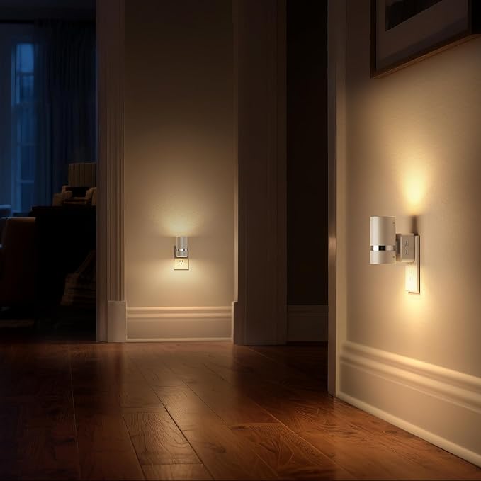 DORESshop LED Night Light 2 Pack, Slide Brightness Adjustable, Night Lights - Image 3