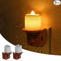 L LOHAS LED Night Light, 2 Pack Amber Flameless Candle Night Light Plug in by LLOHASLED