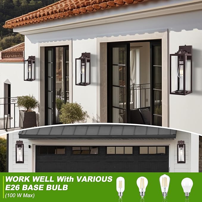 Oil Rubbed Bronze Dusk to Dawn Outdoor Wall Light Fixtures - Image 4