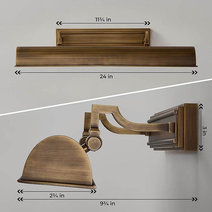24in Modern Brass Picture Lights - Image 3
