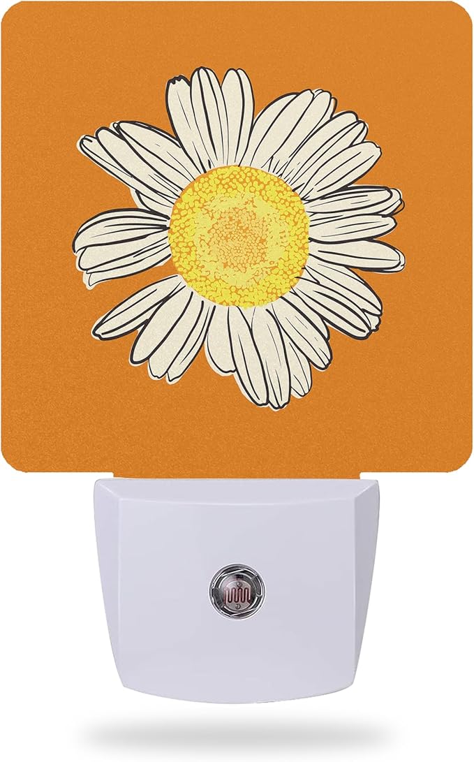 Daisy Night Lights Plug into Wall, Chamomile Night Light by AOWULA