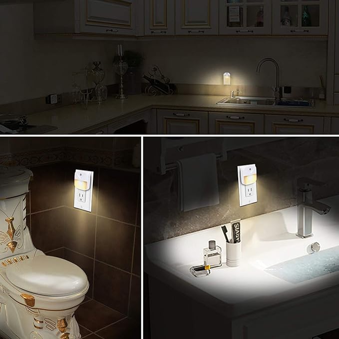 Uigos LED Night Light, Warm White Nightlight, Dusk-to-Dawn Sensor, Energy - Image 7