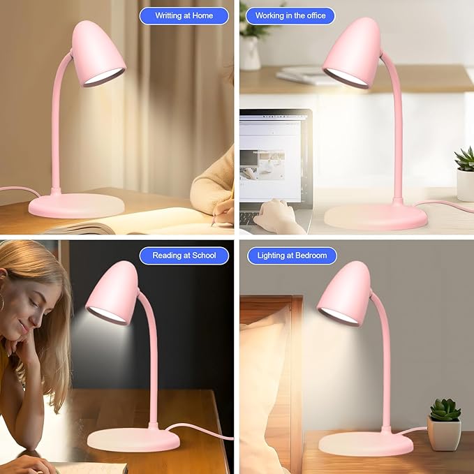 LED Desk Lamp for Home Office, 3 Light Colors, Table Lamp, Dimmable Reading - Image 3