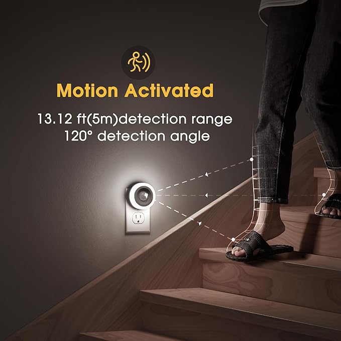 Briignite Motion Sensor Night Light, 4 Pack, Night Lights Plug into Wall - Image 2