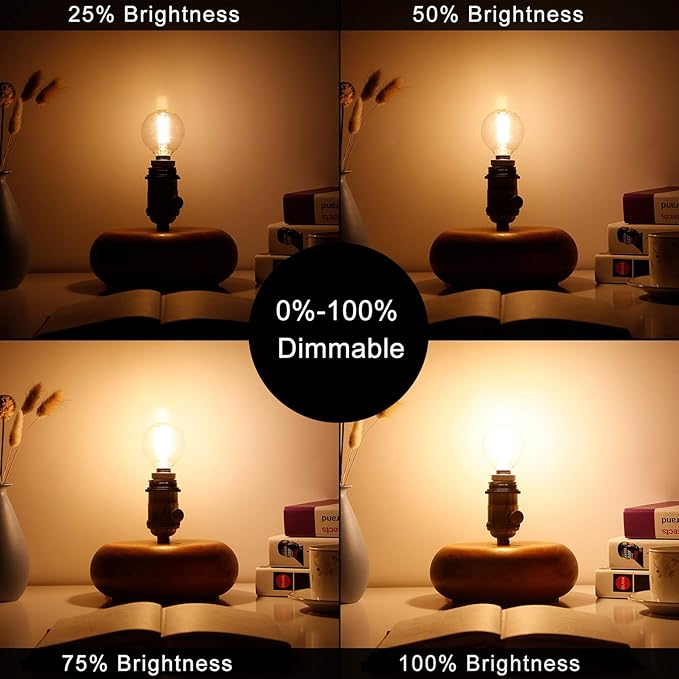 LiteHistory Dimmable G16.5 LED Light Bulb 6W Equal 60W 600lm AC120V Candelabra - Image 4