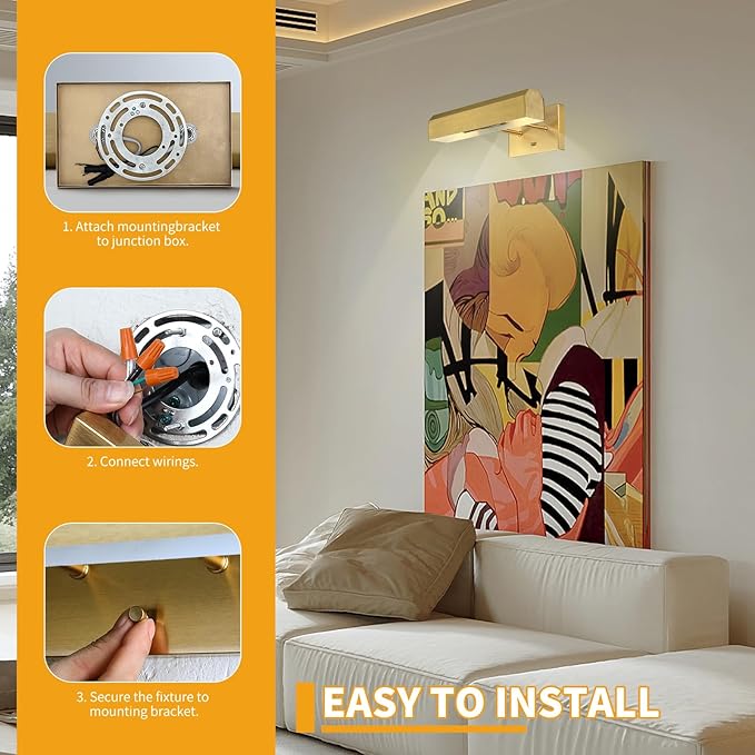 Picture Light Fixture, 15.75 inch Modern Painting Light, Full Metal Art Light - Image 4