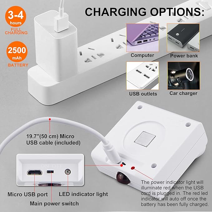 BIGMONAT Wireless RGB Spotlight Battery Operated, Rechargeable LED Accent Light - Image 5