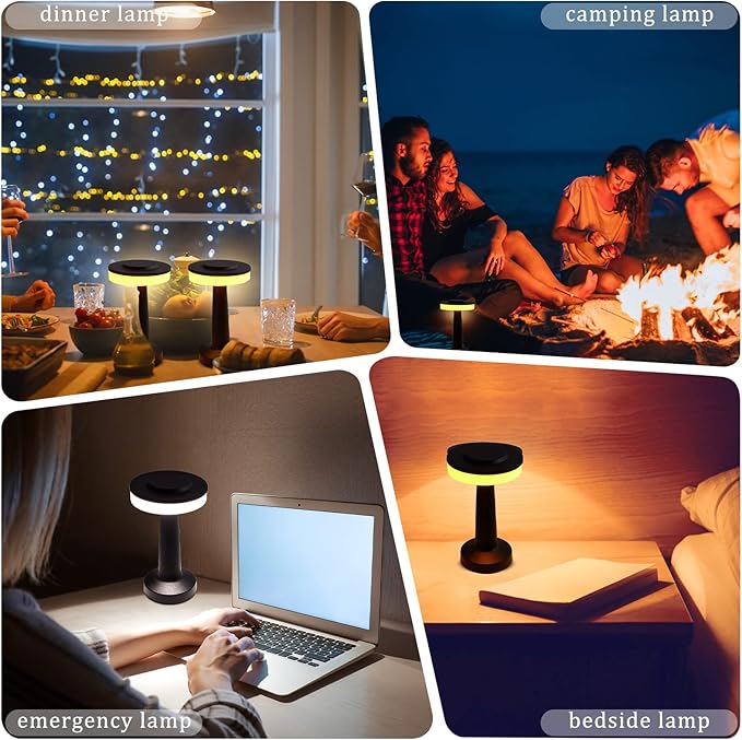 Riakrum 2 Pcs LED Portable Cordless Table Lamp - Image 5