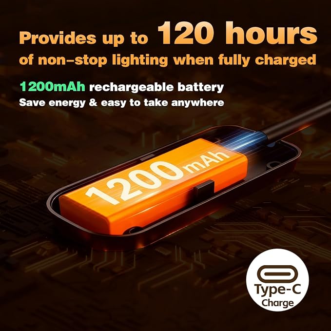VAVOFO Rechargeable Book Light Rotatable：24 LEDs Reading Light, 3-Color & - Image 7