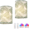 Adhesive Battery Operated Wall Sconce Set of 2, 5000 mAh Battery Rechargeable by Shenmoyl