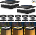 Peasur 4x4 Solar Post Cap Lights Outdoor 12 Packs, 3 Lighting Modes LED Post by Peasur