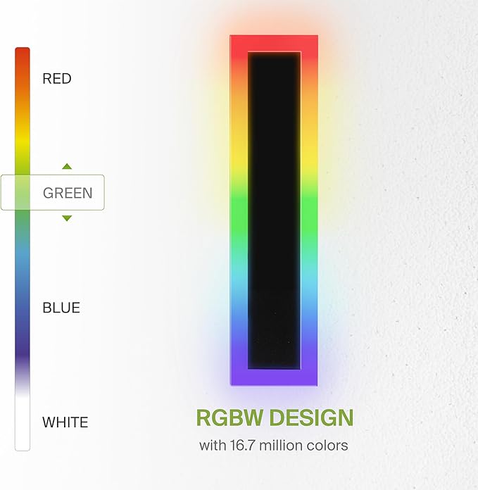 ASD LED 24" Long Wall Mount Light Fixture, Outdoor & Indoor Linear Sconce | RGBW - Image 4