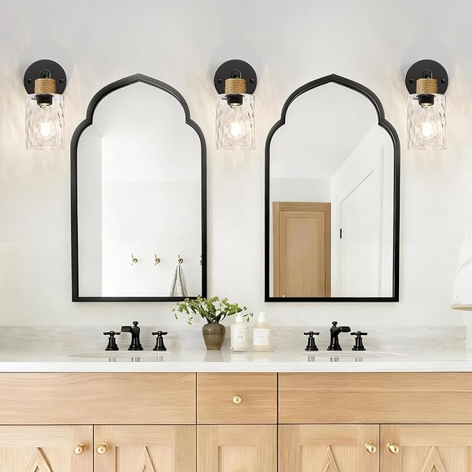 Set of 2 Wall Sconces for Bathroom, Coastal Modern Vanity Lights - Image 5