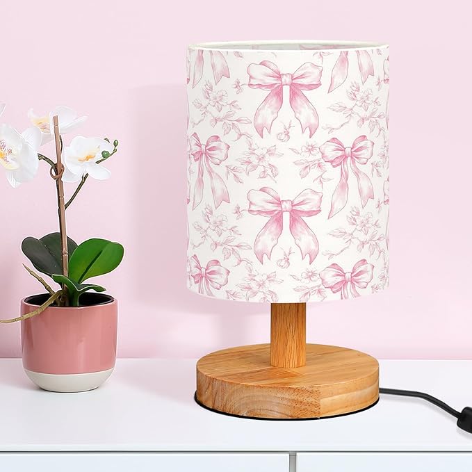 VIHOSE Floral Bow Kids Table Lamp - Image 3