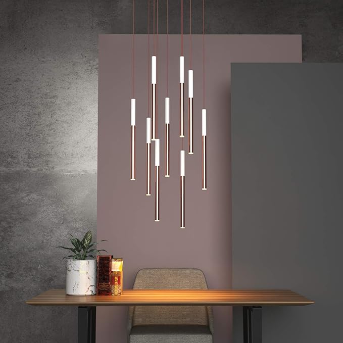ALTAIR 9 Mini Pendant Lighting White-Copper - Image 5