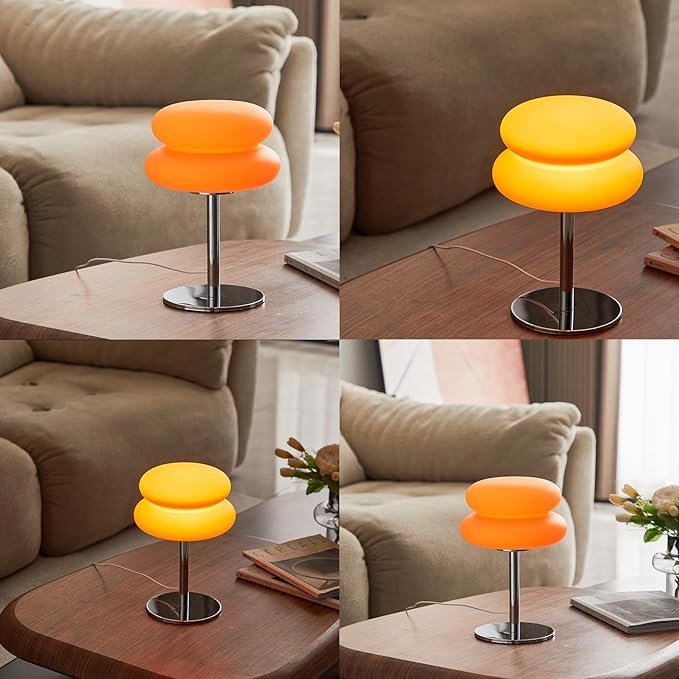 Orange Mushroom Lamp, Mid Century Modern Lamp - Image 7
