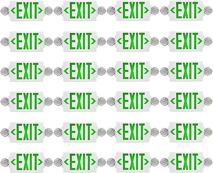 AKT LIGHTING LED Emergency Light & Exit Sign Combo, UL Certified Emergency Exit by AKTLIGHTING