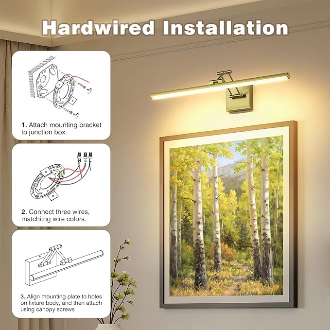 Joossnwell Hard-Wired Picture Light - Image 5