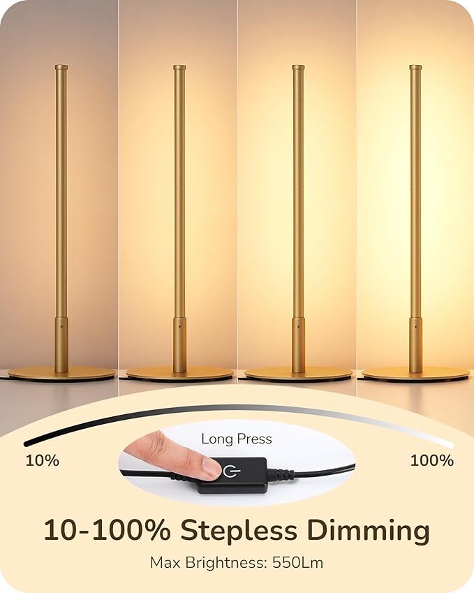 EDISHINE Upgraded LED Table Lamp Set of 2, Stepless Dimmable Bedside Lamps - Image 5
