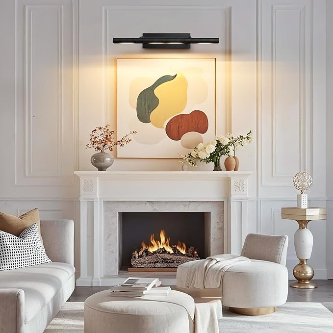 Art Picture Frame Wall Light: 30" Black Retro Swing Arm Artwork Spotlights - Image 7