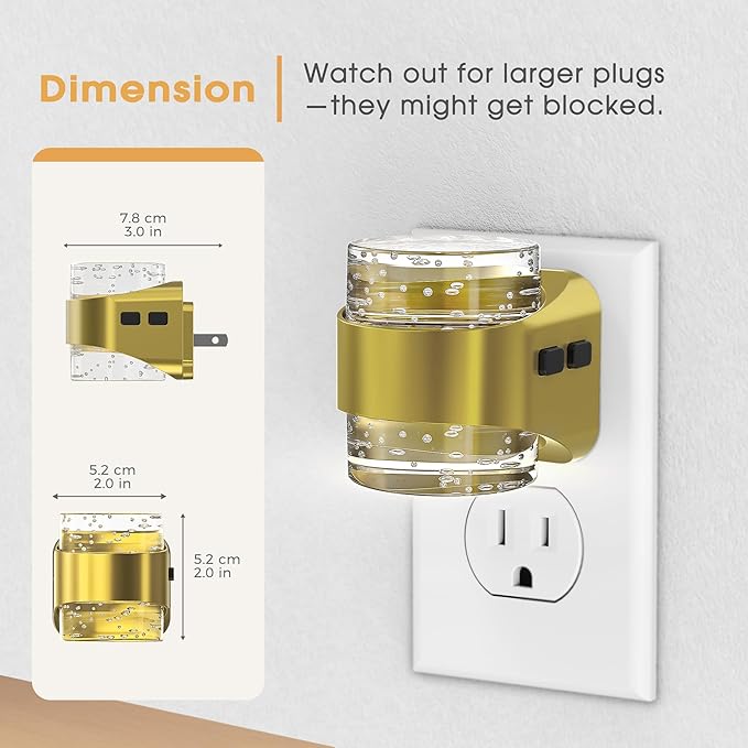 Briignite LED Night Light Plug into Wall, Dimmable Night Light - Image 3