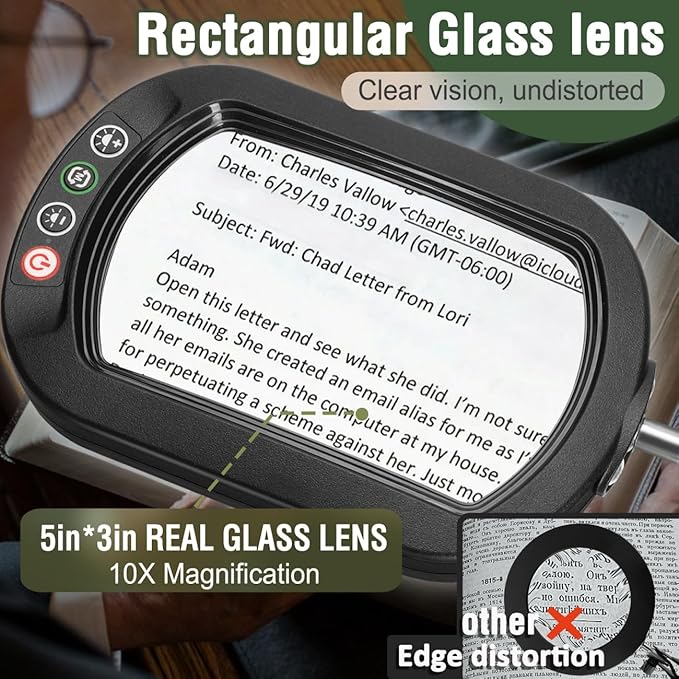 Veemagni 10X Magnifying Glass - Image 2