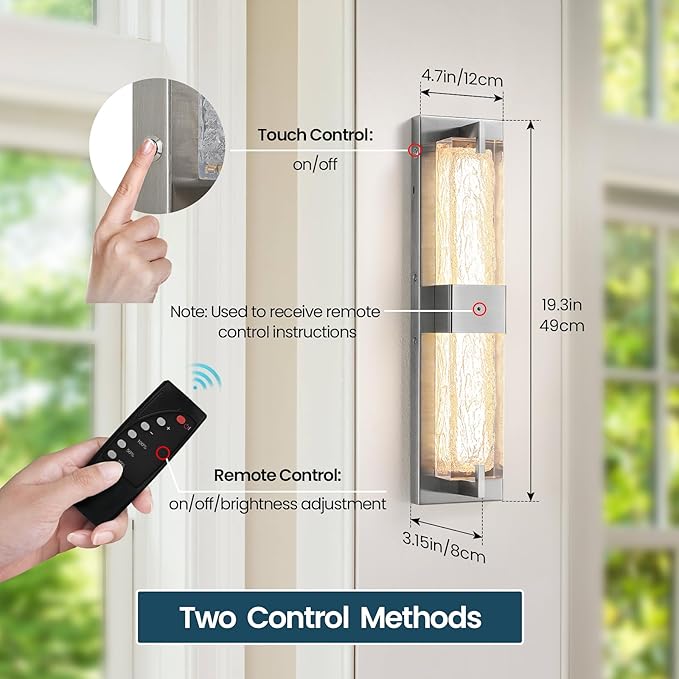 Battery Operated Resin Wall Sconce - Image 4
