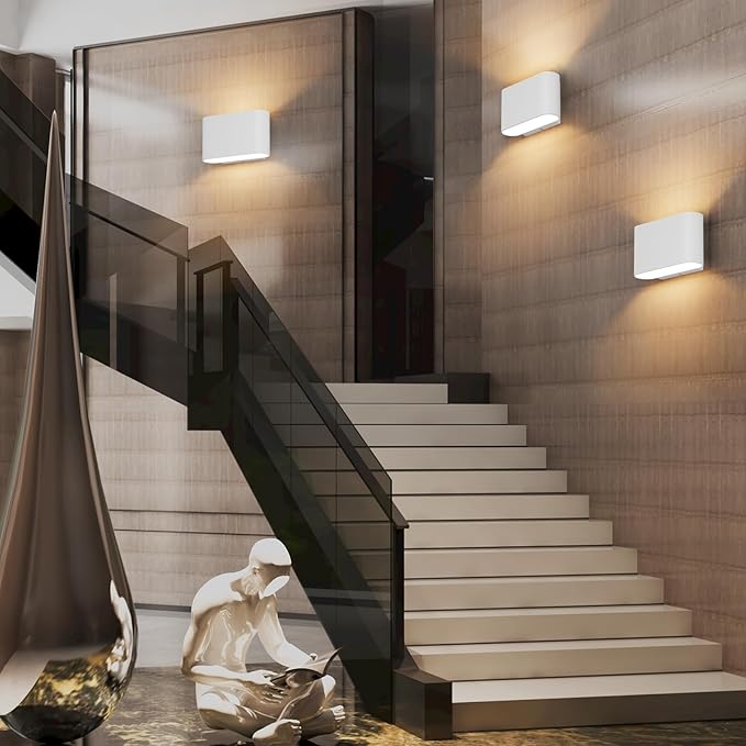 Aipsun Modern LED Wall Sconces Hardwired Interior Wall Lights Set of 2 Indoor - Image 7