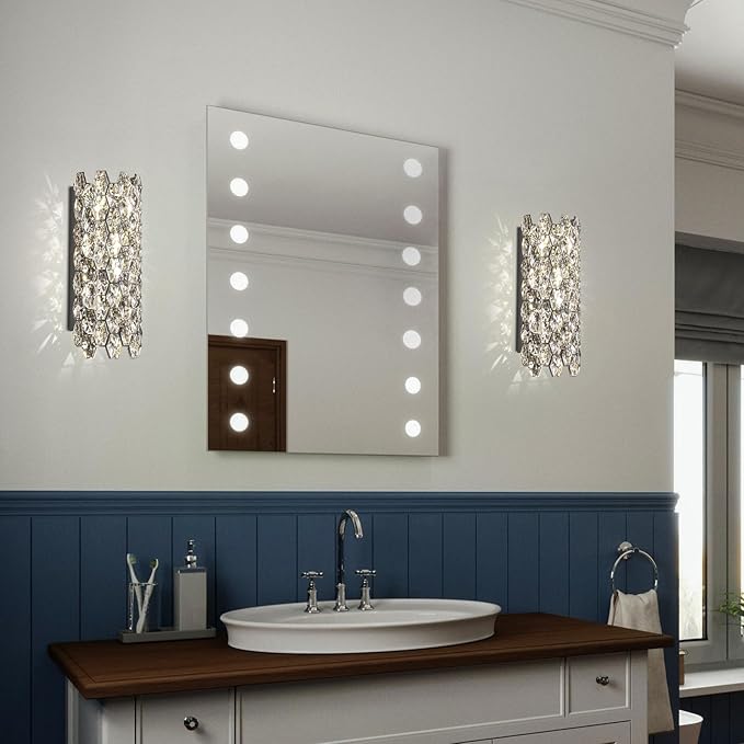Crystal Wall Sconces, Modern Wall Light Fixtures, Chrome Wall Lamp, Luxury - Image 3
