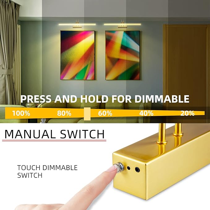 Picture Light, Picture Lights for Wall Cordless, Battery Wall Lights for - Image 3