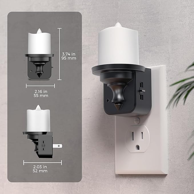 L LOHAS LED Candle Night Light, Dimmable Night Lights Plug into Wall, Dusk to - Image 7