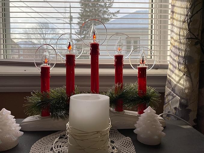 Christmas Flicker Flame Light Bulbs, E12 Candelabra Base Replacement Bulbs - Image 4