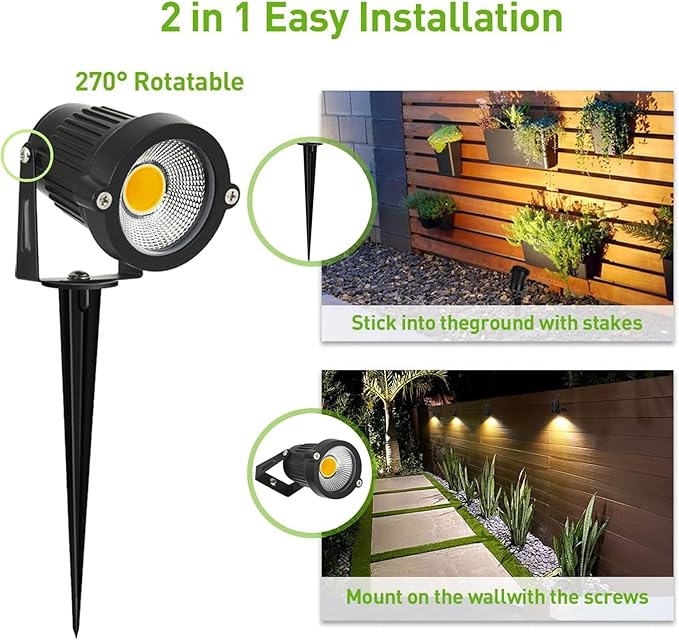 LED Landscape Lights Low Voltage Spotlights Lighting 5W 12V 24V Garden Pathway - Image 4