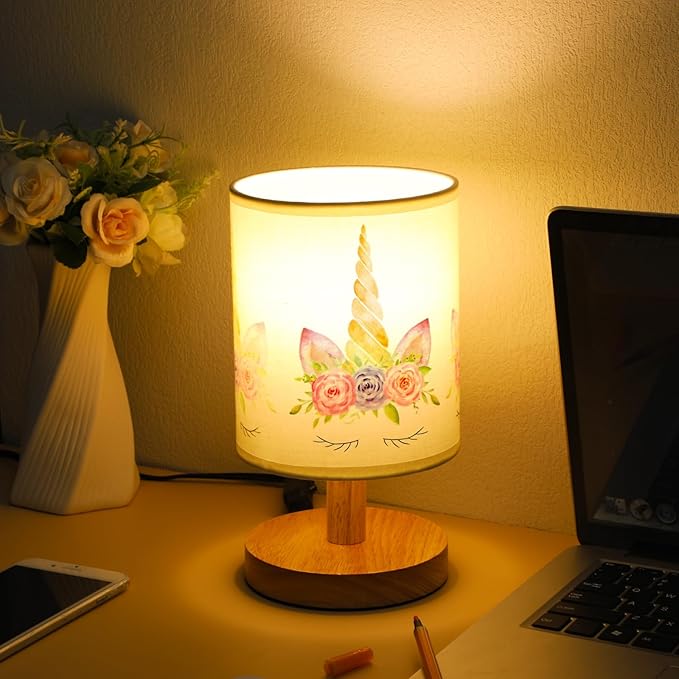 VIHOSE Unicorn Kids Table Lamp for Bedroom Kids Bedside Lamp - Image 3