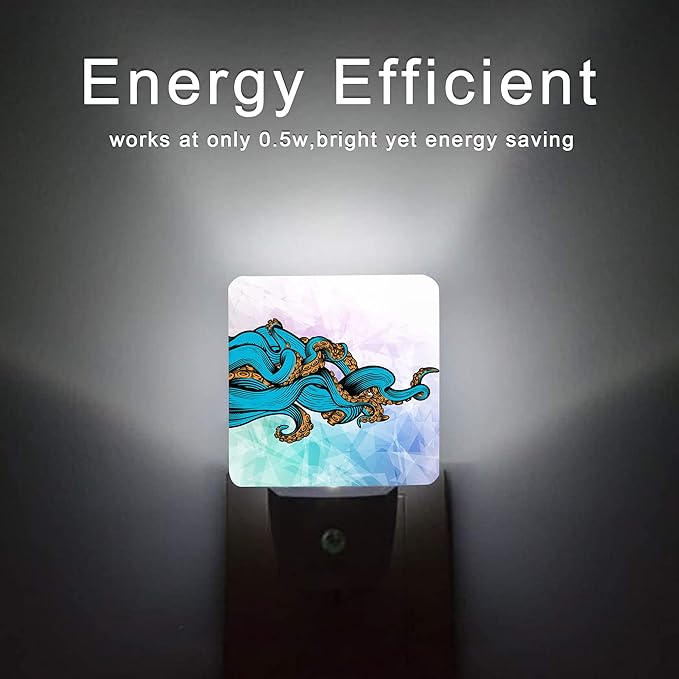 Octopus Night Light, Ocean World Sea Octopus Animal Night Lights Plug into Wall - Image 6