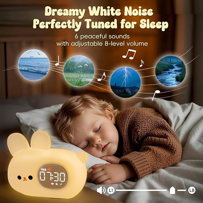 Bunny Alarm Clock with Night Light - Image 4