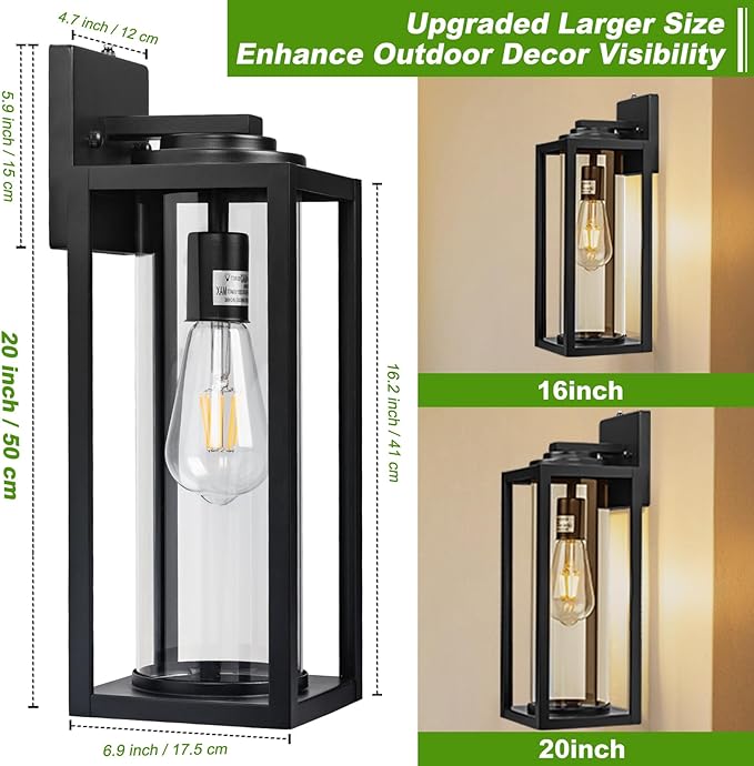 20inch Dusk to Dawn Outdoor Wall Light Fixtures - Image 3